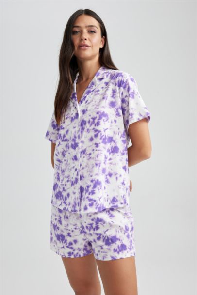 Short de pyjama en coton Coupe régulière