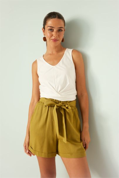 Slim Fit V-Neck Sleeveless Tank Top