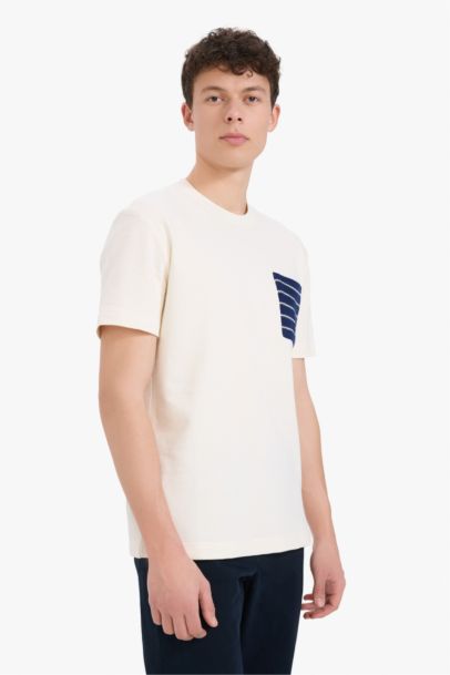 Regular Fit Crew Neck Short Sleeve Terry Fabric Cotton T-Shirt