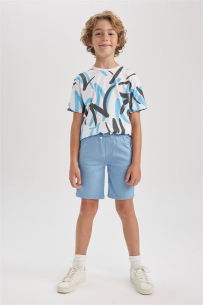 Short Gabardine Coupe Régulière