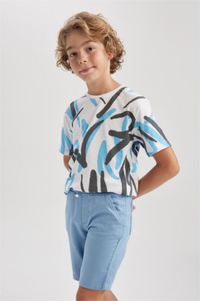 Short Gabardine Coupe Régulière