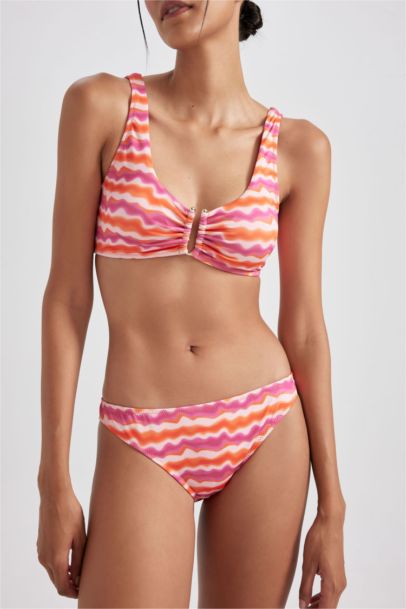 Regular Fit Printed Bikini Bottom