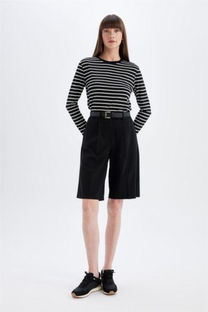 Regular Fit Crew Neck Striped Casual T-Shirt