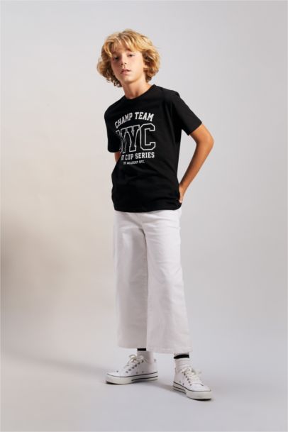 New Regular Fit Printed Short Sleeve T-Shirt