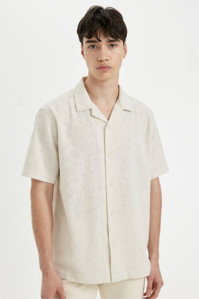 Regular Fit Resort Collar Short Sleeve Shirt