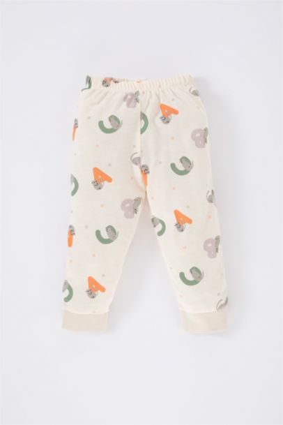 4 piece Regular Fit Crew Neck Slogan Knitted Pyjamas