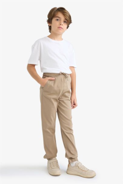 Boy Jogger Fit Gabardine Trousers