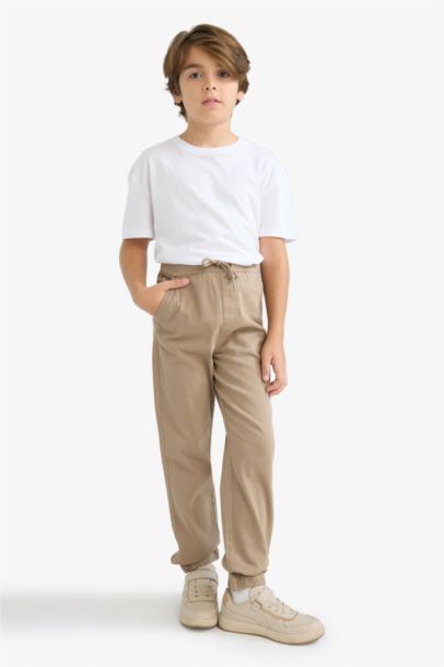Boy Jogger Fit Gabardine Trousers