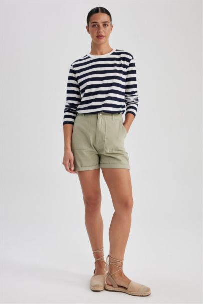 Regular Fit Crew Neck Striped Long Sleeve T-Shirt