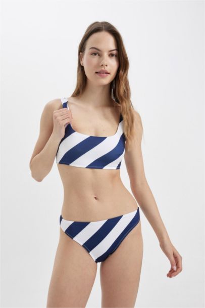 Fall in Love Regular Fit Striped Bikini Bottom