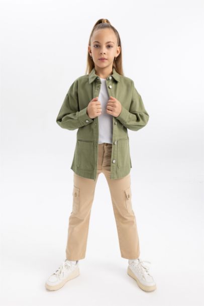 بنطلون شارلستون بناتي كارجو فيت قطن