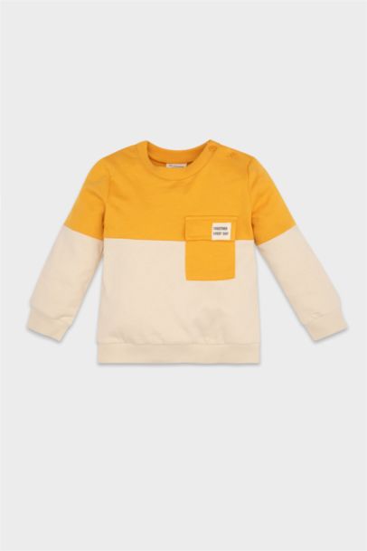 Sweat-shirt en coton à poche Coupe régulière pour bébé garçon