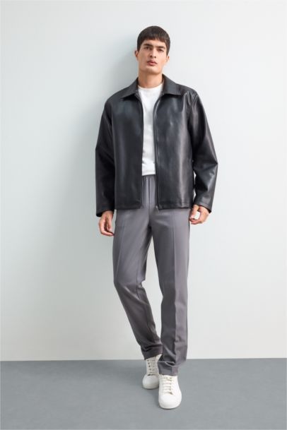 بنطلون جوجر فيت ناعم برجل عادية وخصر مطاطي