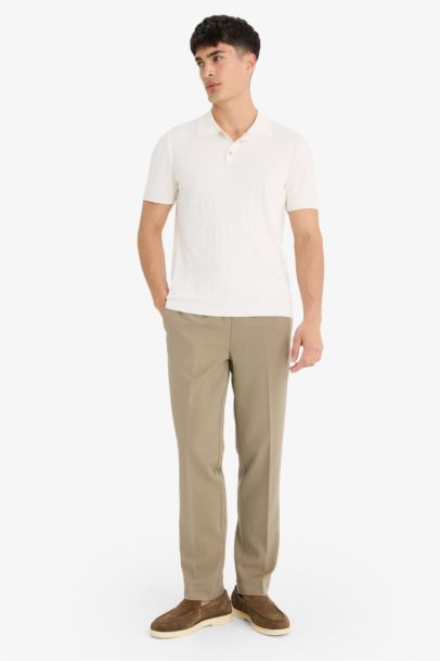 Pantalon stretch avec poches et taille élastique Coupe décontractée