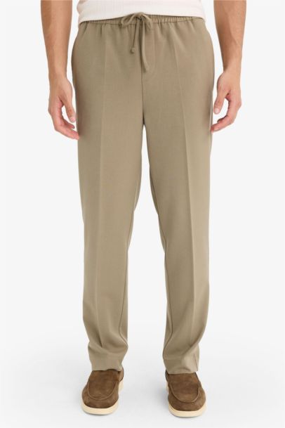 Pantalon stretch avec poches et taille élastique Coupe décontractée