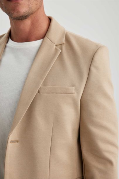 بليزر مودرن فيت بياقة جاكيت مبطن