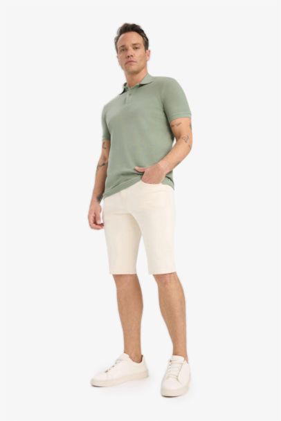 Slim Fit Denim Bermuda