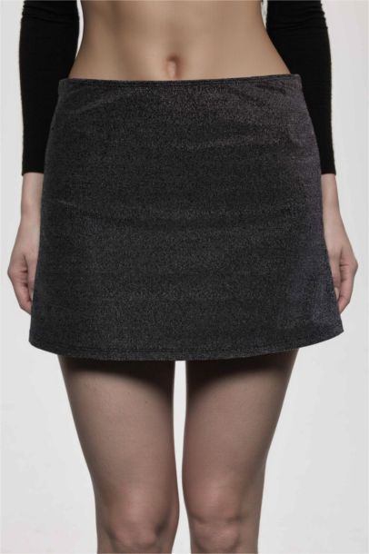 Shiny Fabric Mini Beach Skirt