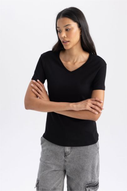 Slim Fit Ribana Short Sleeve T-Shirt