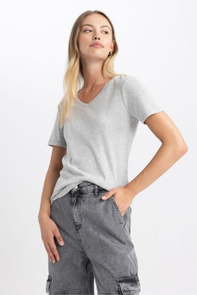 Slim Fit Ribana Short Sleeve T-Shirt