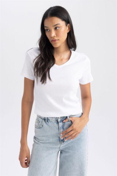 تي شيرت نص ردن سليم فيت