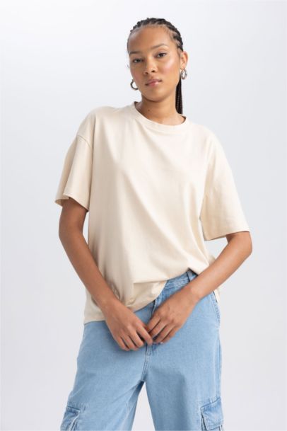 Oversize Fit Crew Neck Short Sleeve T-Shirt