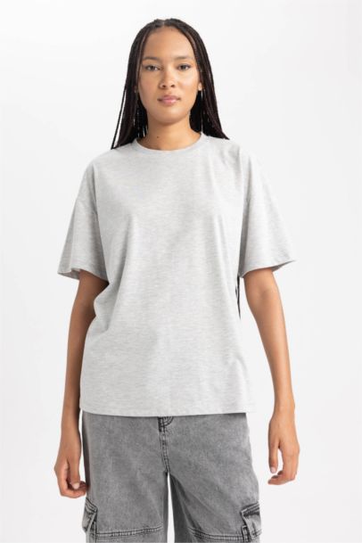 Oversize Fit Crew Neck Short Sleeve T-Shirt