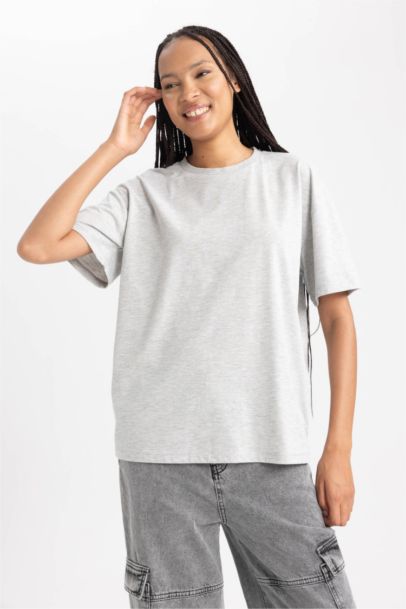 Oversize Fit Crew Neck Short Sleeve T-Shirt