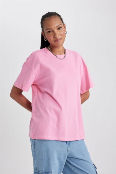 Oversize Fit Crew Neck Short Sleeve T-Shirt