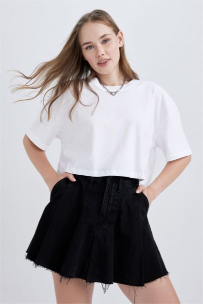 Oversize Fit Cotton Short Sleeve T-Shirt