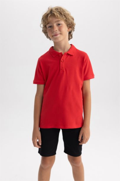 Boy Regular Fit Polo Collar Pique Polo T-Shirt