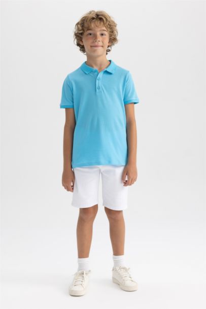 Boy Regular Fit Polo Collar Pique Polo T-Shirt