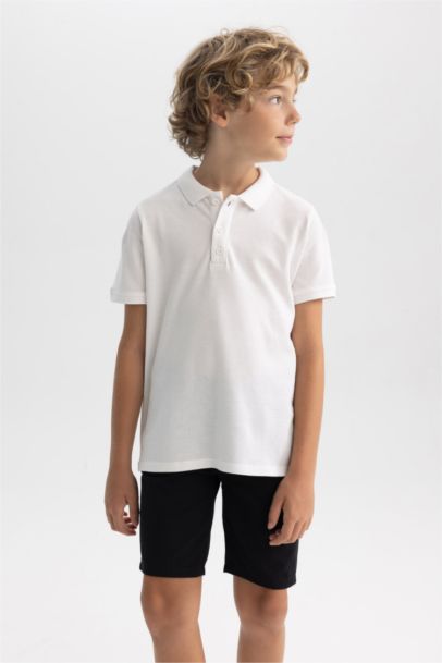 Boy Pique Short Sleeve Basic Polo T-Shirt
