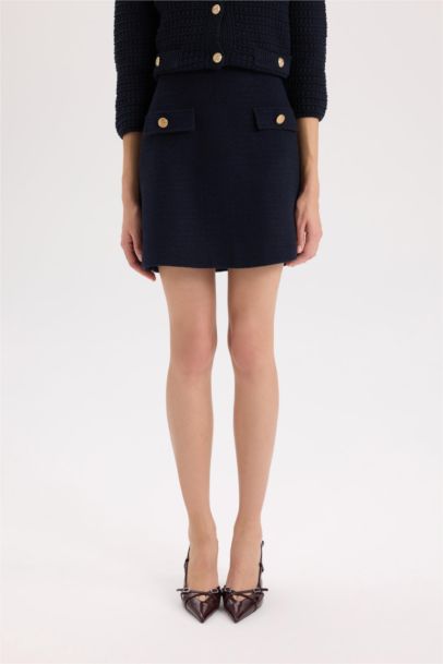 Mini Jupe Taille Normale avec doublure Coupe A