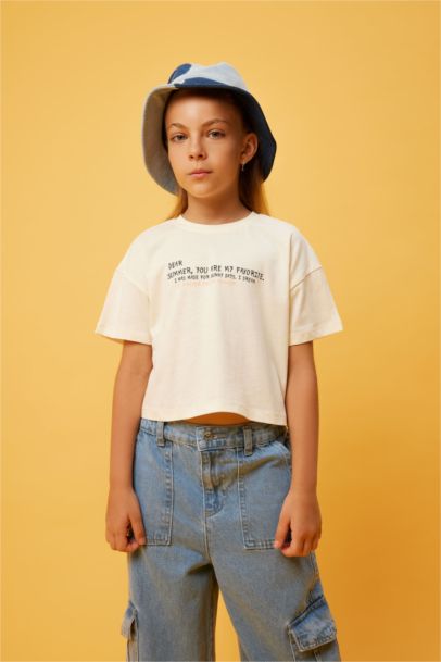 تي شيرت كروب نص كم بناتي