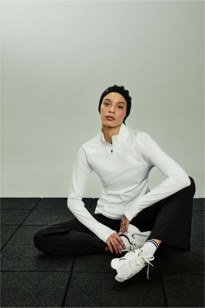 Standard Fit Stand Collar Sports T-Shirt