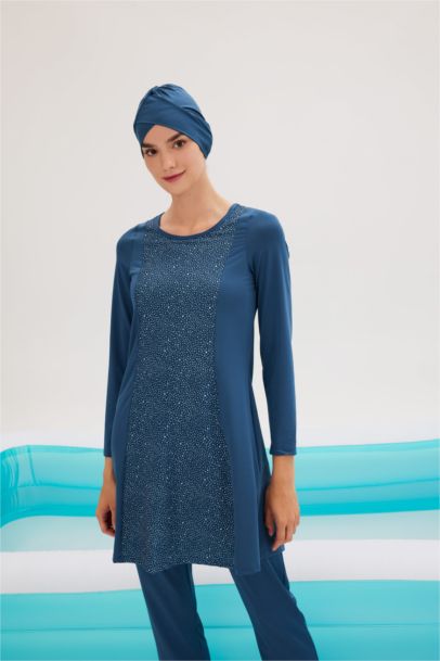 بوركيني بقصة عادية من 3 قطع