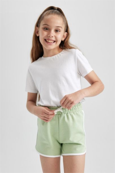 Girl Regular Fit Sweatshirt Fabric Shorts