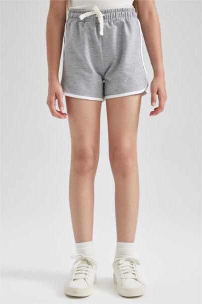 Girl Regular Fit Sweatshirt Fabric Shorts