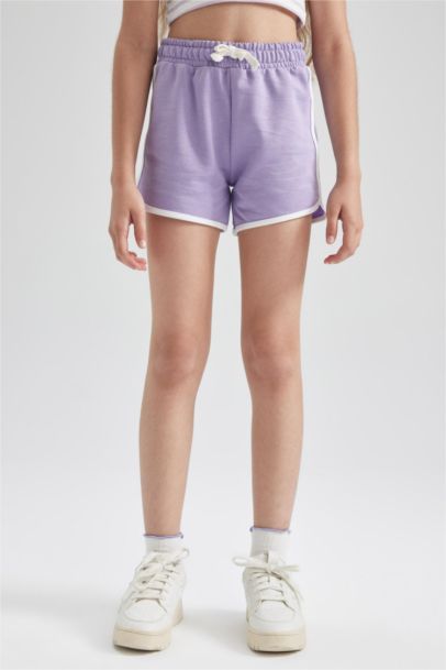 Girl Regular Fit Sweatshirt Fabric Shorts