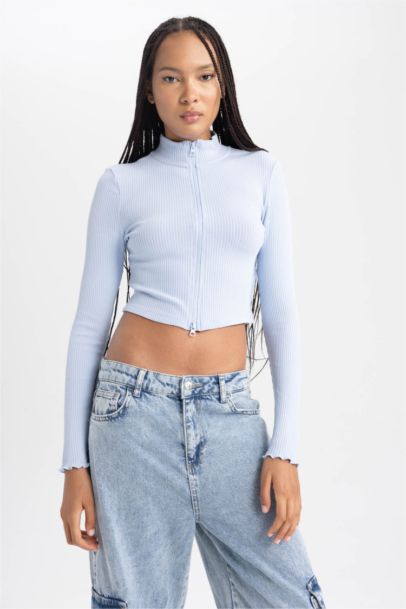 Slim Fit Half Turtleneck Camisole Cardigan