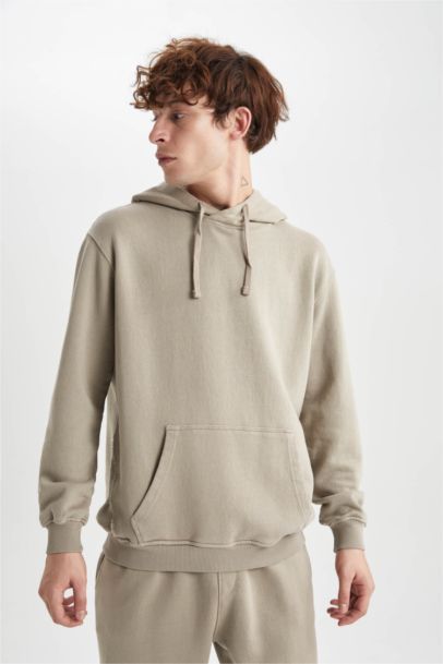 Свитшот стандартного кроя с капюшоном