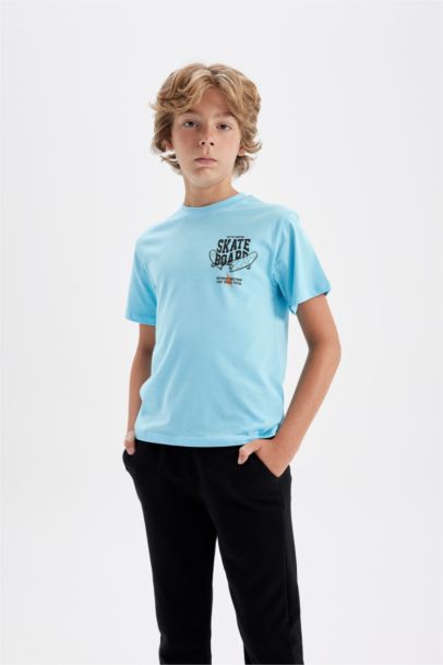 Boy Regular Fit Crew Neck Printed T-Shirt