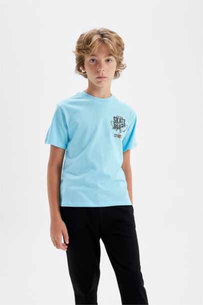 Boy Regular Fit Crew Neck Printed T-Shirt