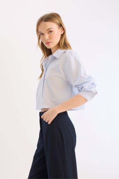 قميص ردن طويل بوبلين اوفر سايز