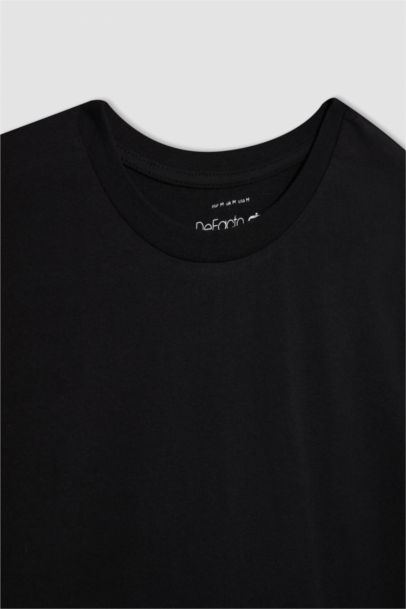 Oversıze Bisiklet Yaka Sporcu Kısa Kollu Tişört