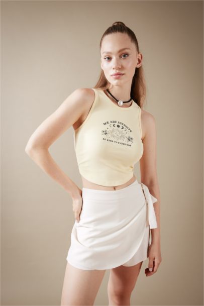 Linen Blended Normal Waist Shorts