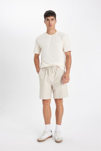 Slim Fit Elastic Waisted Shorts