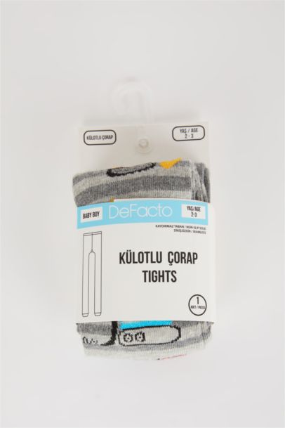 Erkek Bebek Kaydırmaz Taban Pamuklu Külotlu Çorap