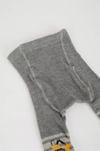 Erkek Bebek Kaydırmaz Taban Pamuklu Külotlu Çorap